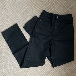 Zara Black High Waisted Ankle Jeans